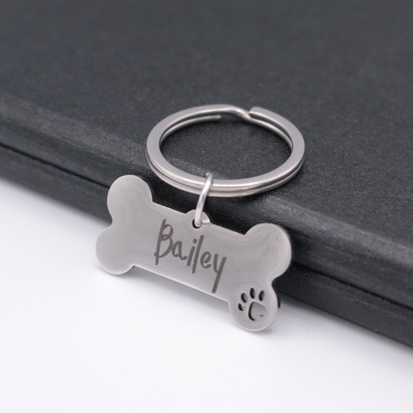 Personalized Bone Pet Tag,Engraved Pet's Name Tag and QR Code Powered By PingTag - Picture 10 of 11